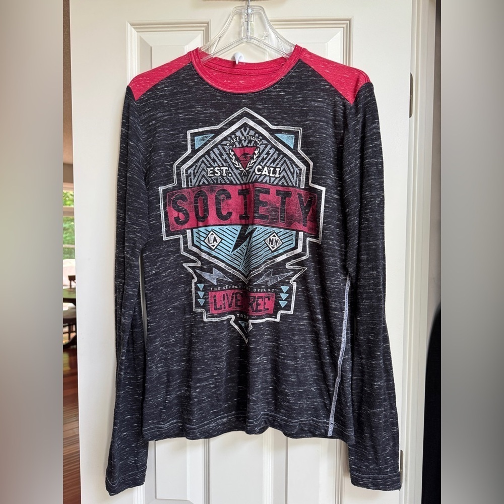 Society Red and Black Shirt